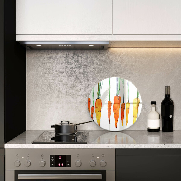 Chopping board glass Carrot illustration