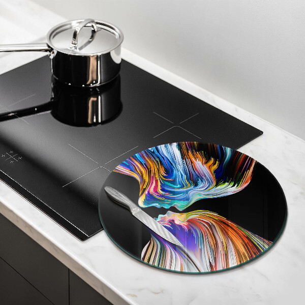 Chopping board glass Abstraction kiss