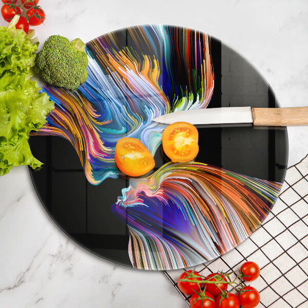 Chopping board glass Abstraction kiss