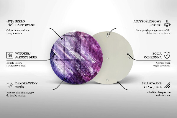 Glass cutting board Paint abstraction