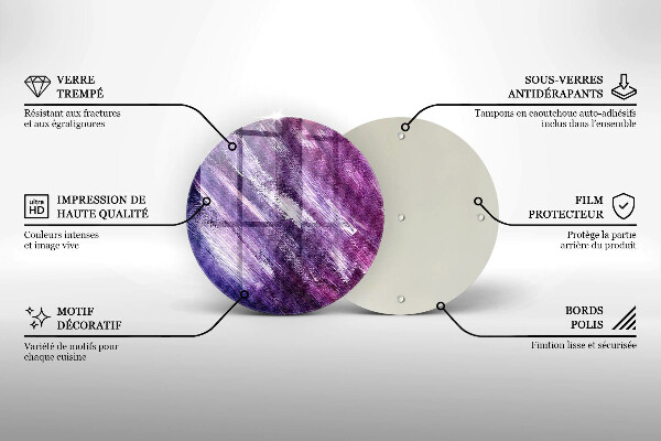 Glass cutting board Paint abstraction