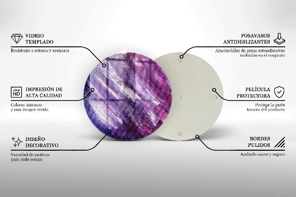 Glass cutting board Paint abstraction