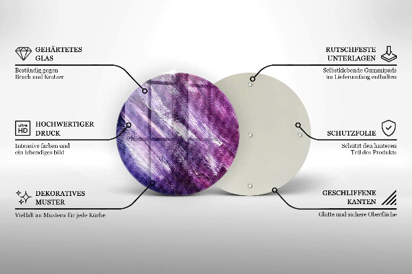 Glass cutting board Paint abstraction