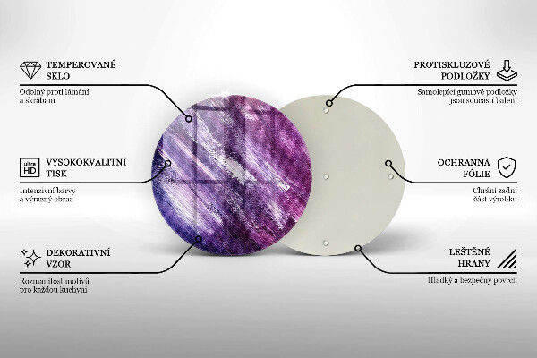 Glass cutting board Paint abstraction