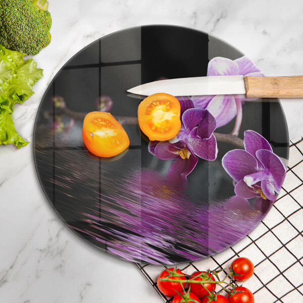 Chopping board glass Orchid Water Zen