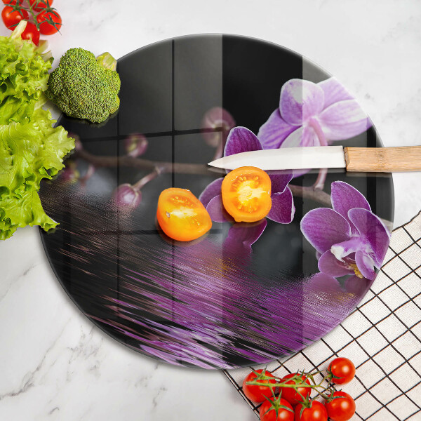 Chopping board glass Orchid Water Zen