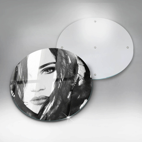 Glass cutting board Woman's face