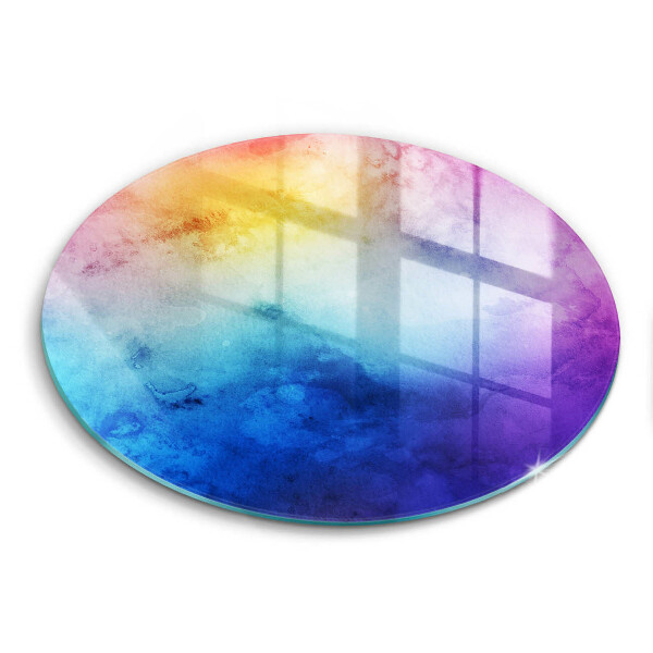 Glass cutting board Rainbow watercolor spots