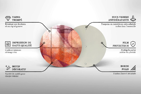 Glass cutting board Abstract art