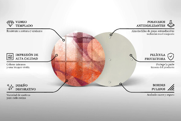 Glass cutting board Abstract art