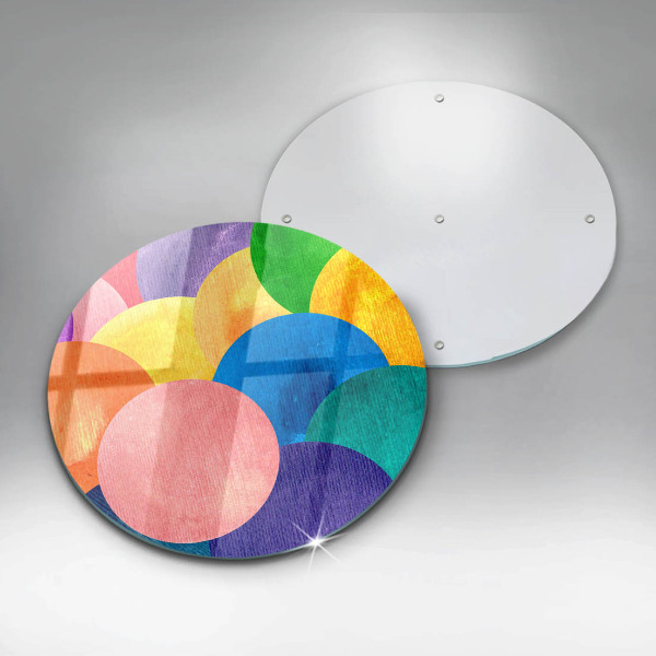 Glass cutting board Colorful wheels