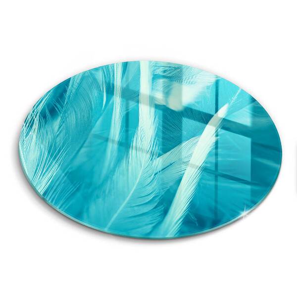 Glass cutting board Delicate feathers