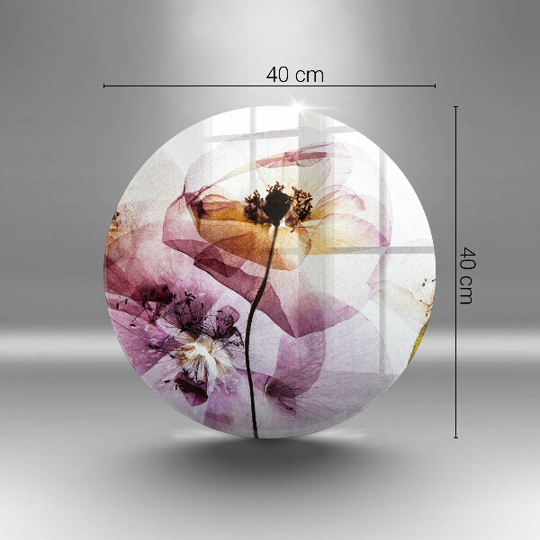 Glass cutting board Delicate flowers