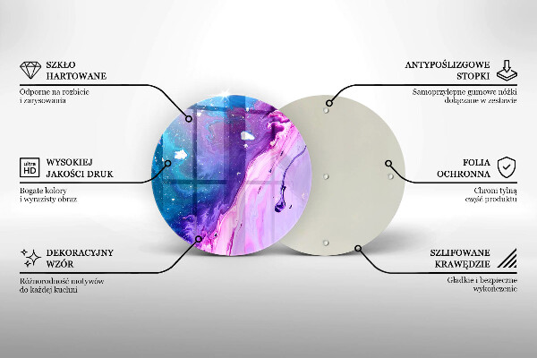 Glass cutting board Abstraction ink