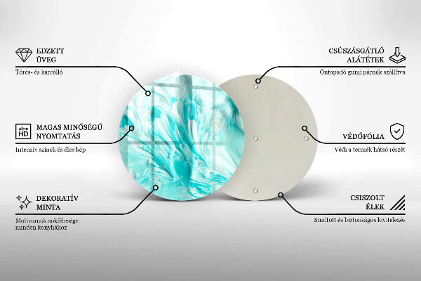 Chopping board glass Paints abstraction