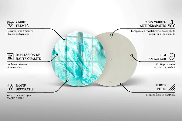 Chopping board glass Paints abstraction