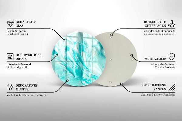 Chopping board glass Paints abstraction