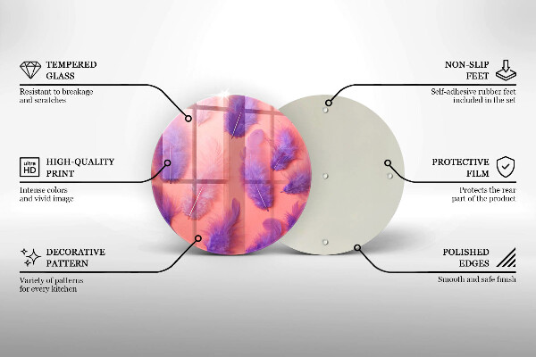 Chopping board Fluffy feathers