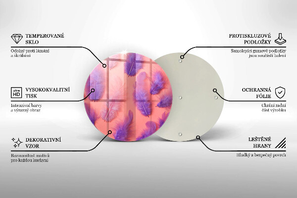 Chopping board Fluffy feathers