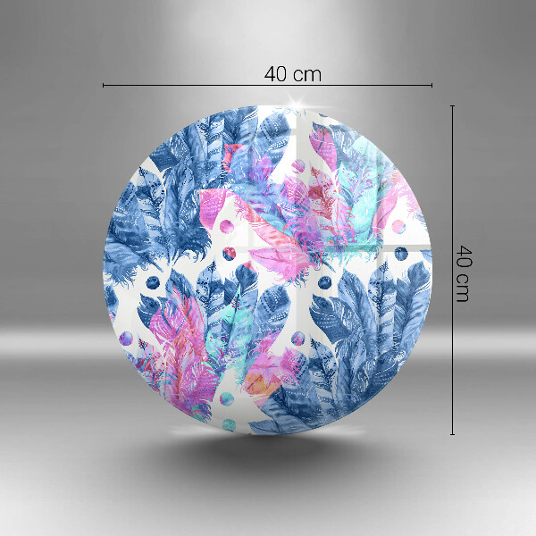 Chopping board Illustration of boho feathers