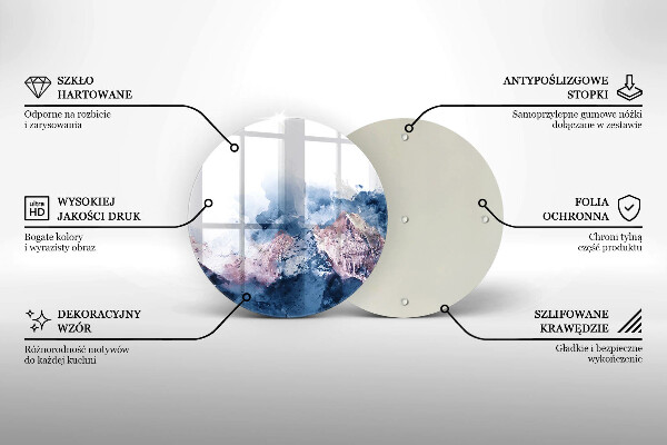 Chopping board Abstraction painted mountains
