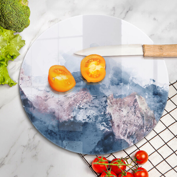Chopping board Abstraction painted mountains