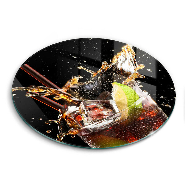 Chopping board glass Ice drink