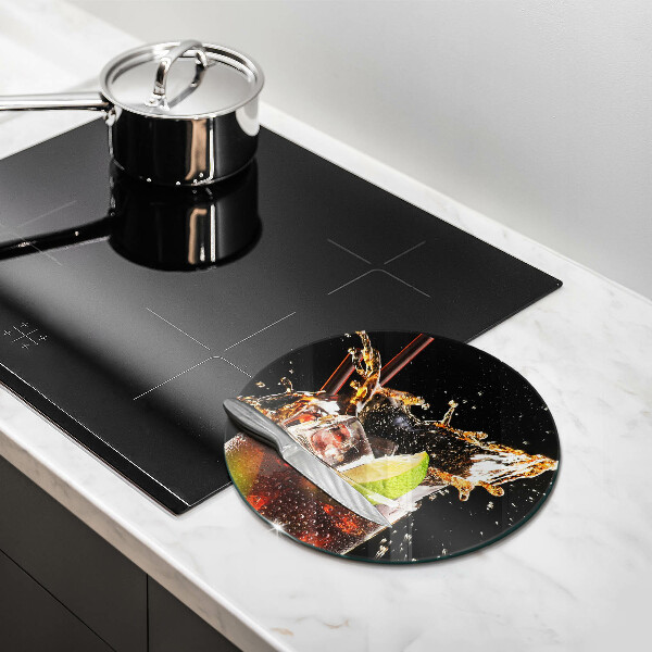 Chopping board glass Ice drink