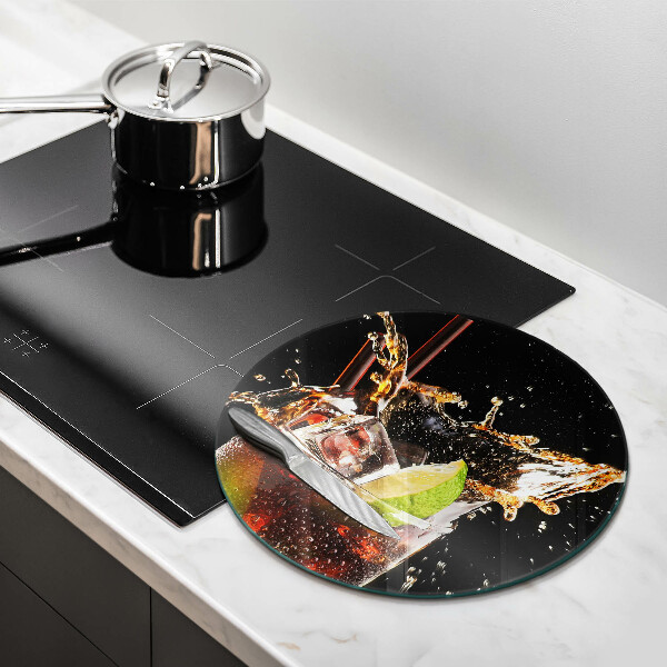 Chopping board glass Ice drink