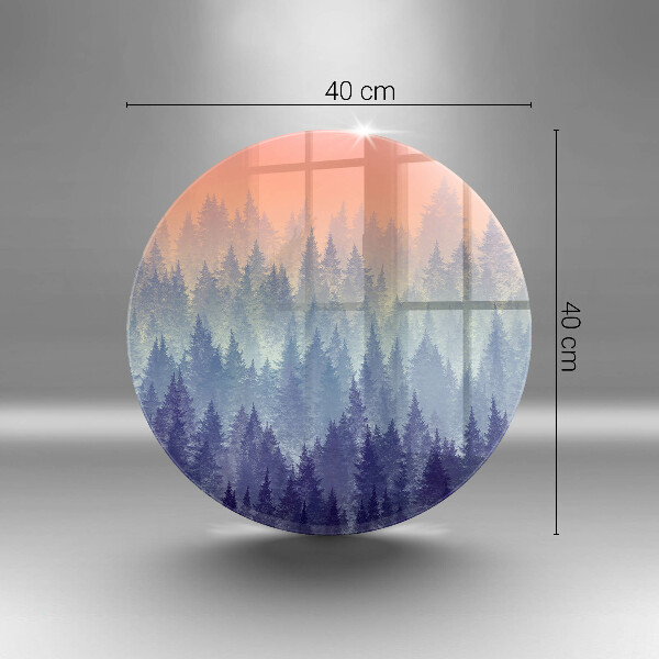 Chopping board Forest at sunset