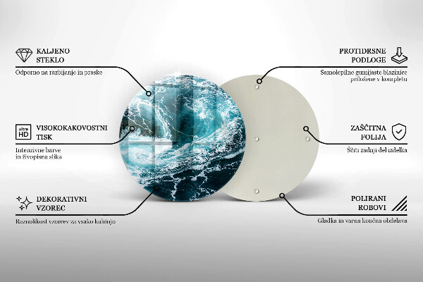 Chopping board Foamed water waves