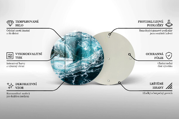 Chopping board Foamed water waves