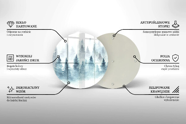 Chopping board Painted winter forest