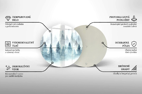 Chopping board Painted winter forest