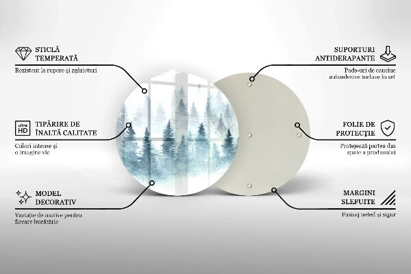 Chopping board Painted winter forest