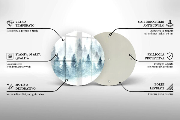 Chopping board Painted winter forest