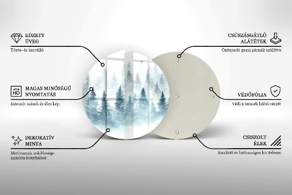 Chopping board Painted winter forest