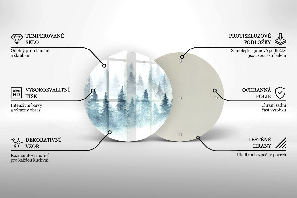 Chopping board Painted winter forest