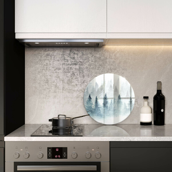 Chopping board Painted winter forest