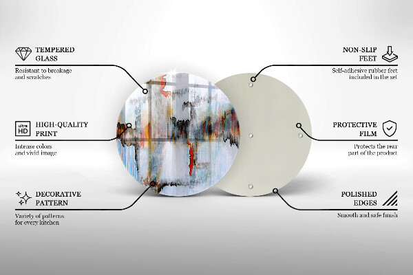Chopping board glass Paints abstraction