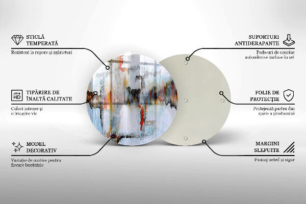 Chopping board glass Paints abstraction