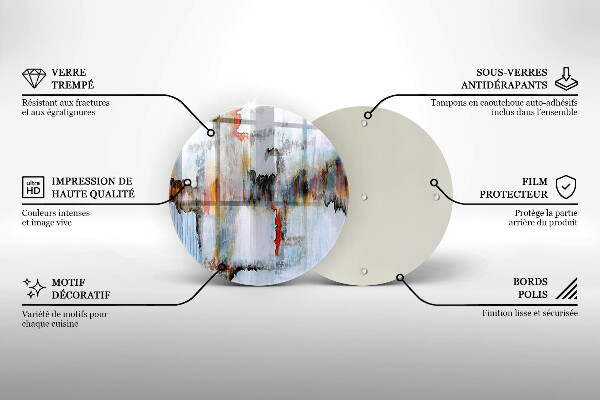 Chopping board glass Paints abstraction