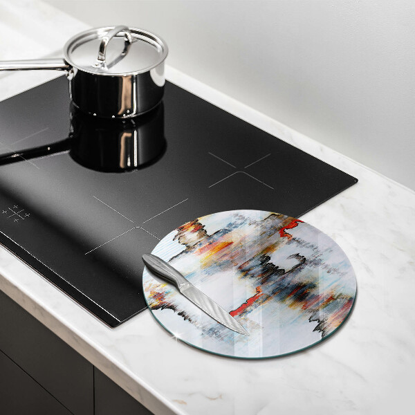 Chopping board glass Paints abstraction