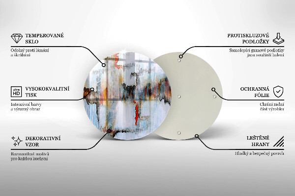 Chopping board glass Paints abstraction