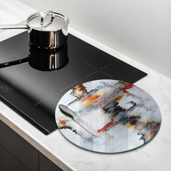 Chopping board glass Paints abstraction