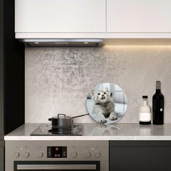 Chopping board glass Little cute kitty