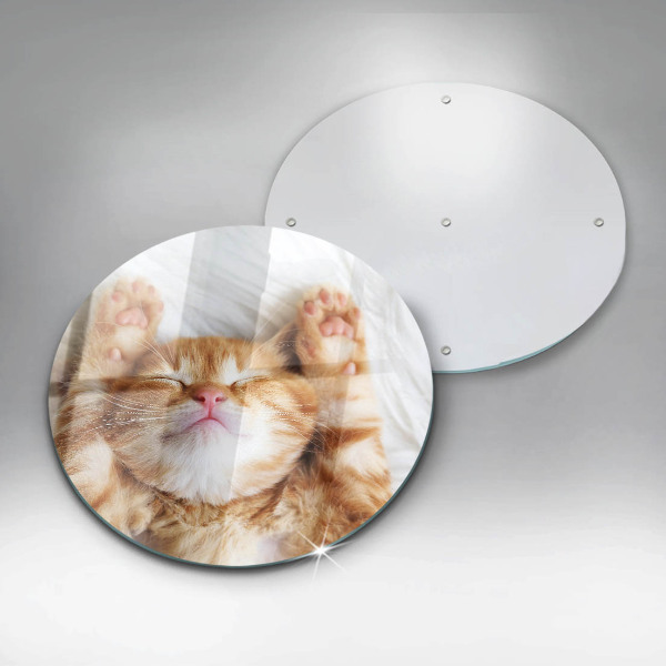 Chopping board glass Little sweet kitty