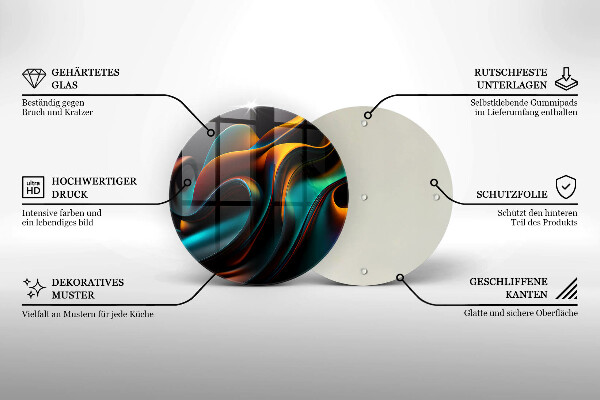 Chopping board Colorful abstraction