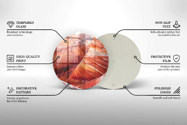 Chopping board glass Grand Canyon