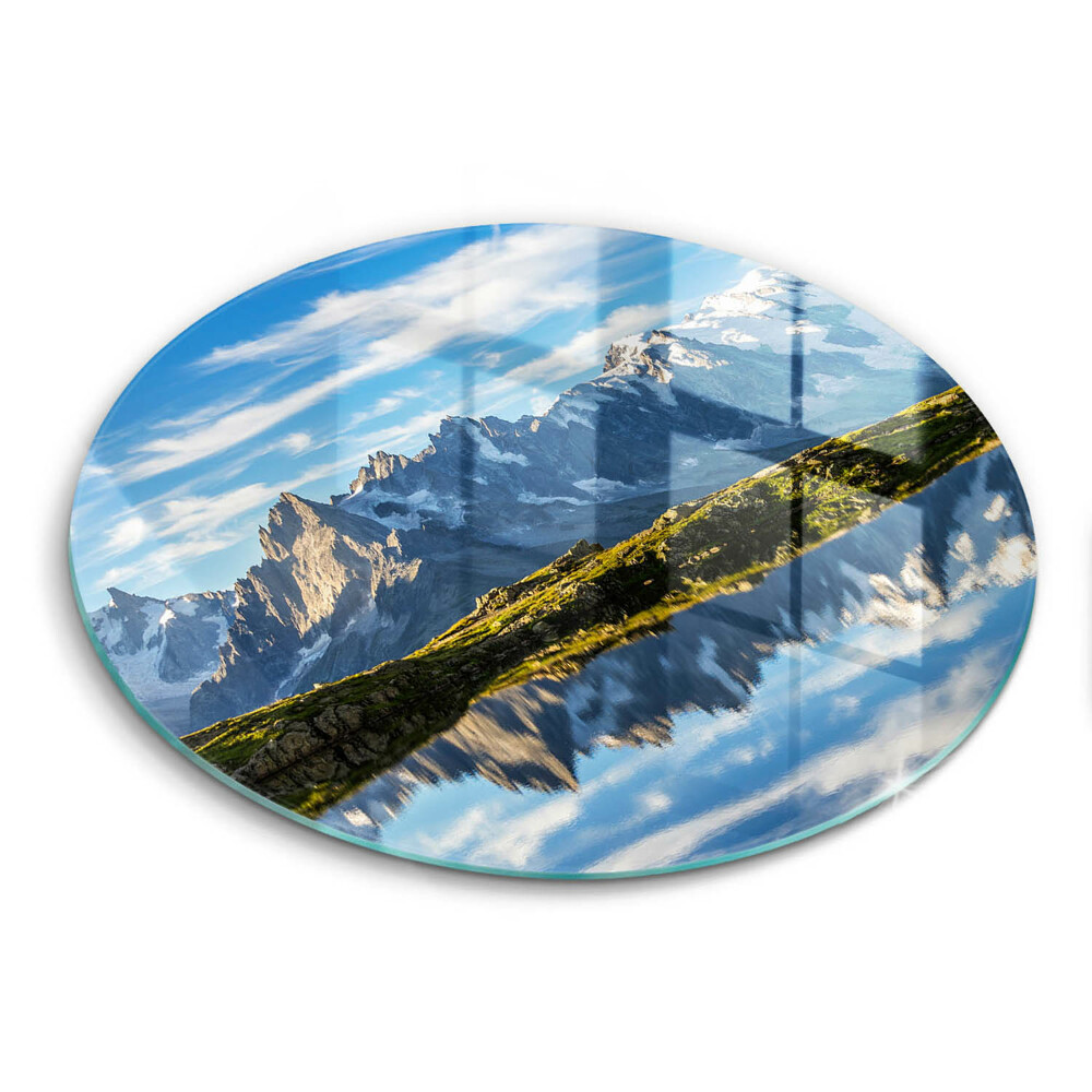 Glass cutting board Mountain landscape